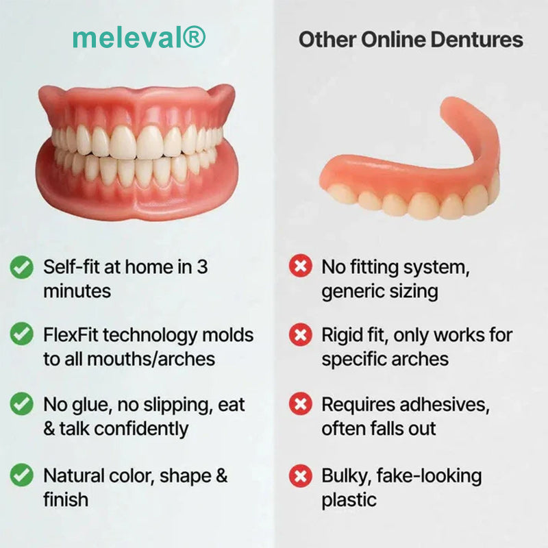 🌎Ends Today: 70% OFF! ⏰meleval® Medical Full Denture with Strong Suctiond🦷Obtain American Dental Association (ADA) Certification