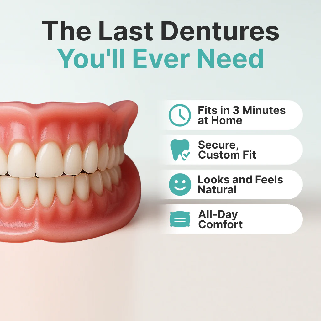 🌎Ends Today: 70% OFF! ⏰meleval® Medical Full Denture with Strong Suctiond🦷Obtain American Dental Association (ADA) Certification