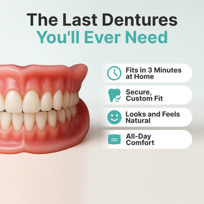 🌎Ends Today: 70% OFF! ⏰meleval® Medical Full Denture with Strong Suctiond🦷Obtain American Dental Association (ADA) Certification